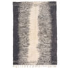 moroccan kilim rug in white and black abstract pattern