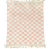 pink checkered moroccan rug