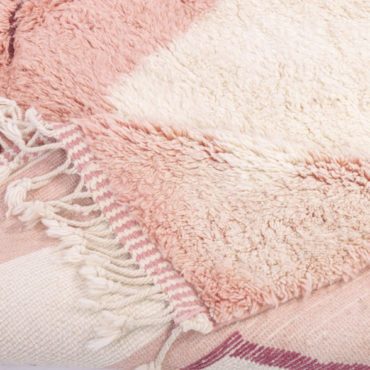 Blush Pink Moroccan rug abstract design – Custom size