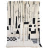 black and white moroccan rug