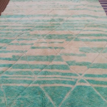 Moroccan Beni Ourain rug turquoise