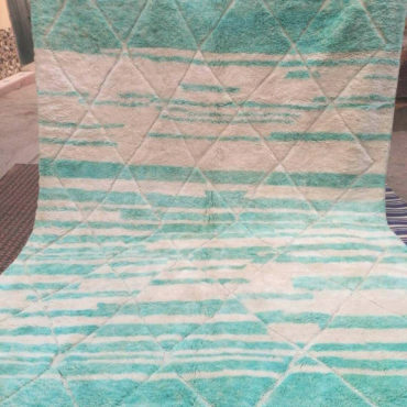 Moroccan Beni Ourain rug turquoise