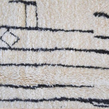 Black & White Beni Ourain wool rug