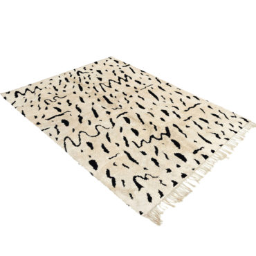 Black and white Modern Moroccan rug – Custom size