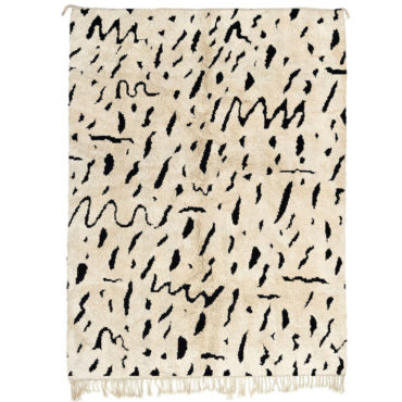 Black and white Modern Moroccan rug – Custom size