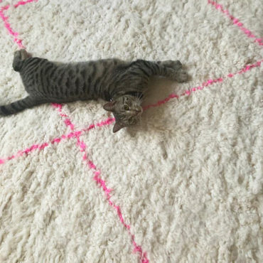 Pink Beni Ourain diamond rug – Custom size