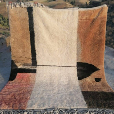 Luxury Beni Mrirt rug abstract design Pink / peach