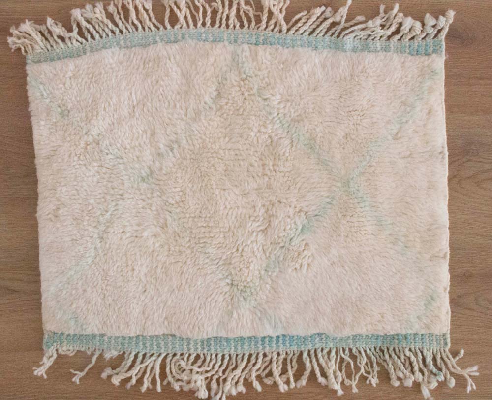 moroccan rug sample aqua blue