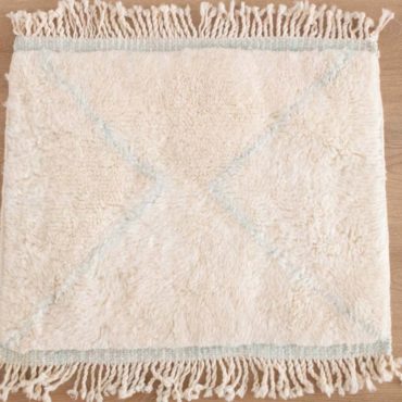 Moroccan Beni rug sample – Aqua Blue
