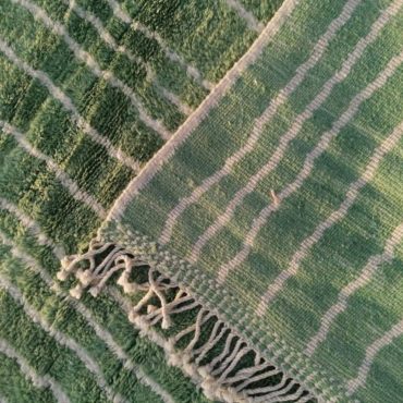 Green Moroccan Beni rug