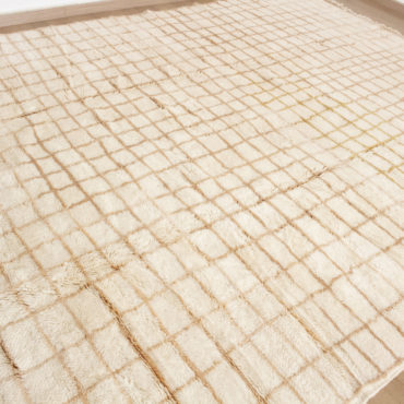 Luxury Beni Mrirt rug, Moroccan grid area rug