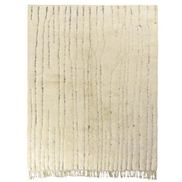 Authentic Moroccan rug with subtle black design