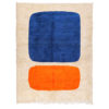 Beni Ourain rug blue and orange