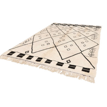 Black & White Berber Tribal Rug