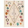 handmade moroccan azilal rug with tribal design