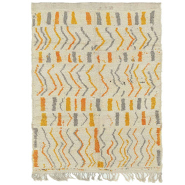 Moroccan Berber rug Orange / Yellow /Gray