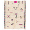 Moroccan azilal rug bohemian style with tribal design