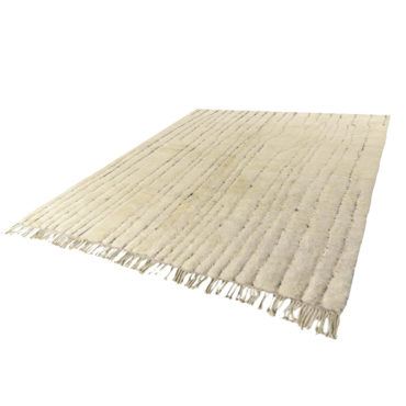 Authentic Moroccan rug with subtle black design