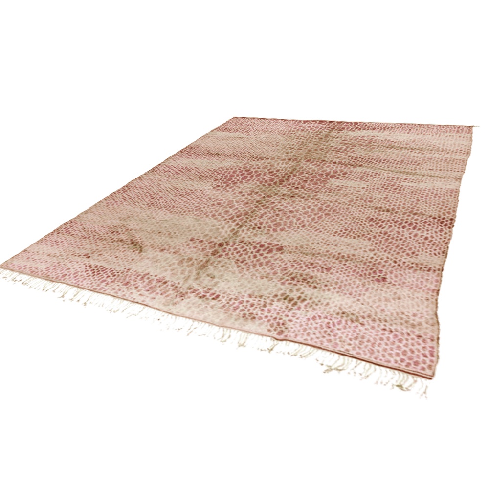 Contemporary Pink Moroccan rug Beni Mrirt style - Image 2