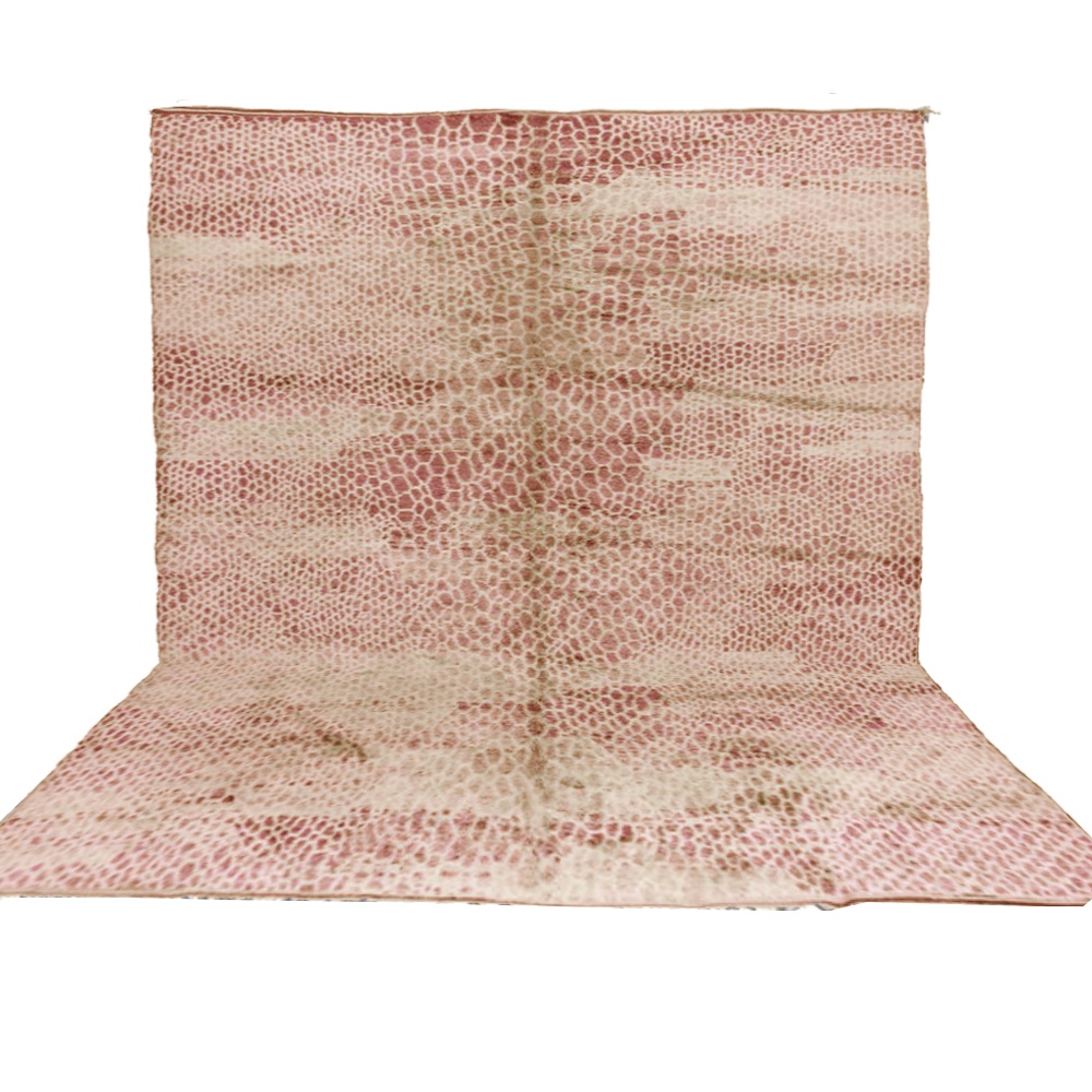 Contemporary Pink Moroccan rug Beni Mrirt style - Image 3