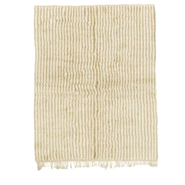 Striped Beige Moroccan Beni Mrirt rug