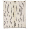 White and Black Moroccan Beni Ourain rug