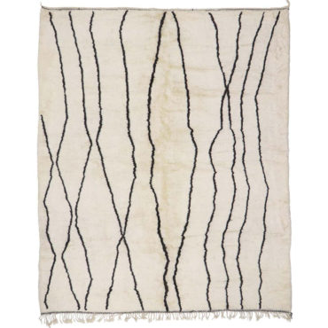 Black & White Moroccan Beni Ourain rug