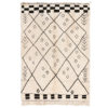 black and white berber tribal rug