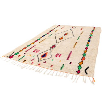 Colorful Moroccan Azilal rug with Tribal design