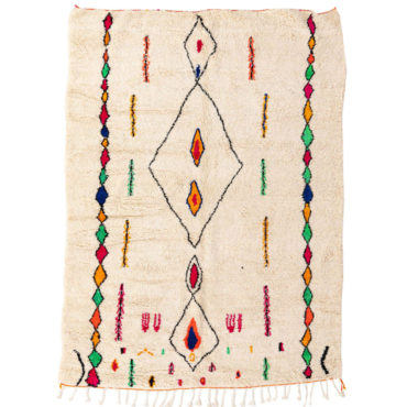 Colorful Moroccan Azilal rug with Tribal design