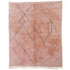 dusty pink moroccan beni mrirt rug