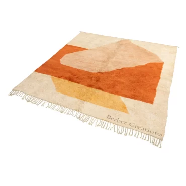 Abstract Moroccan Beni Wool Rug