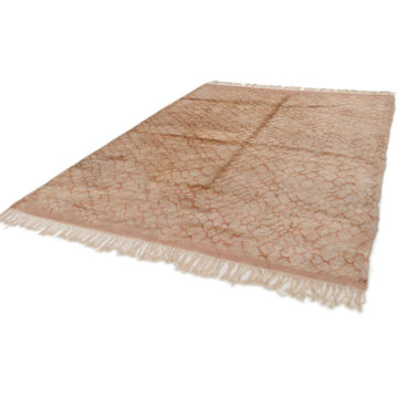 Contemporary Sand Moroccan Rug – Honeycomb Pattern