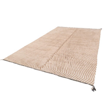 Soft Neutral Color Modern Moroccan Area Rug