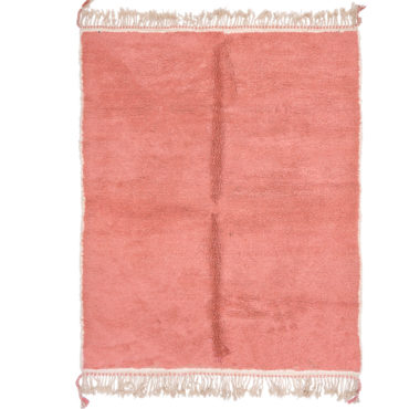 Solid Pink Moroccan rug – Beni Ourain style