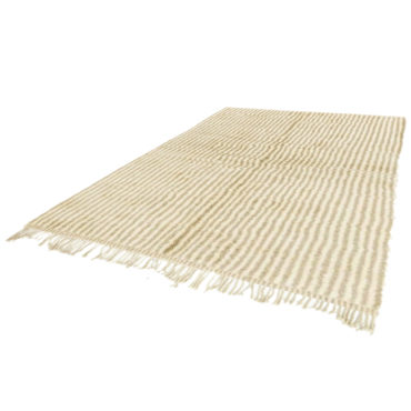Striped Beige Moroccan Beni Mrirt rug