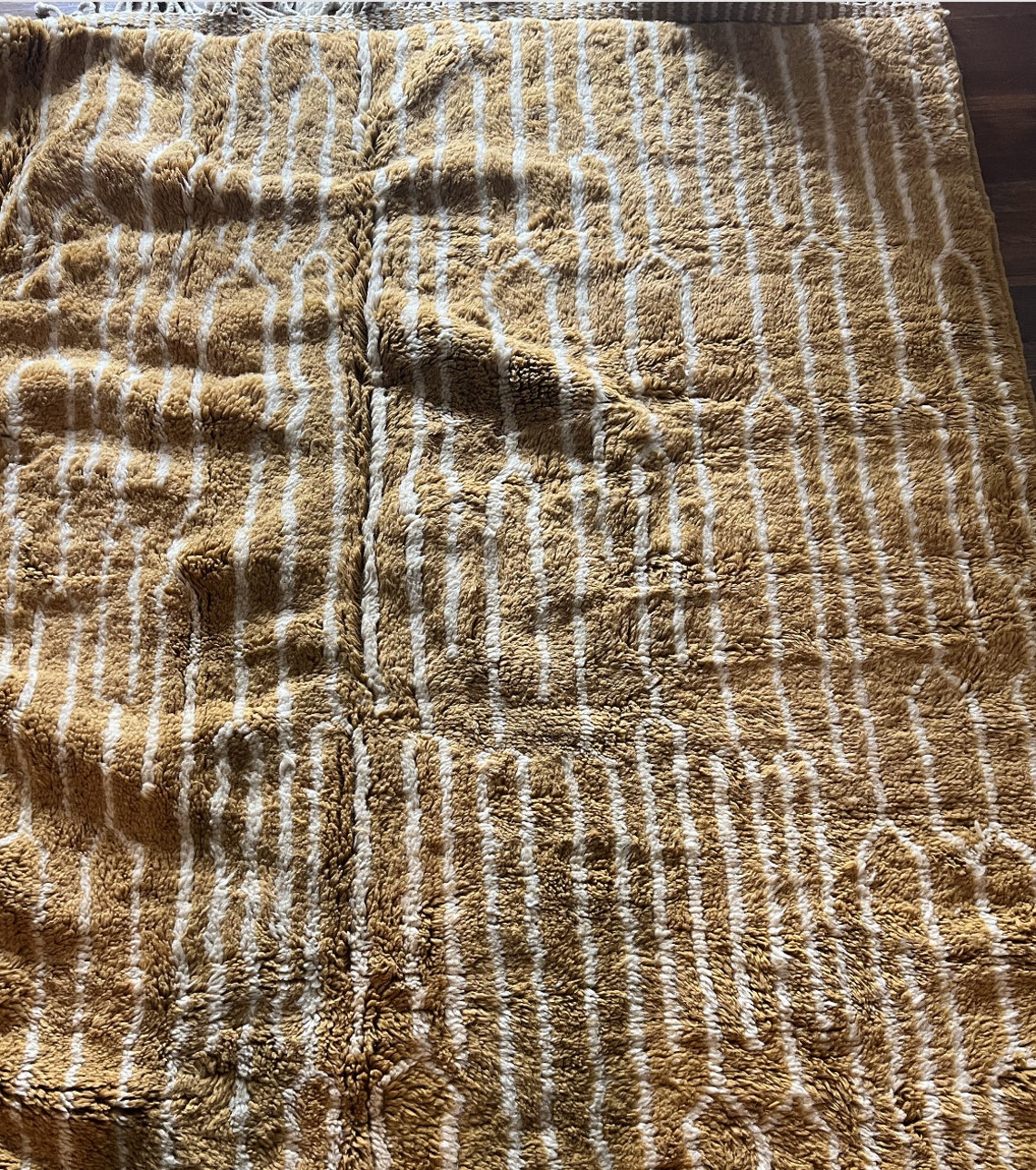 Beni Ourain Moroccan rug 9'x12' - Sand Brown - Image 2