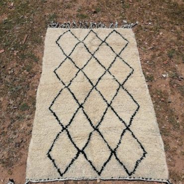 Moroccan Beni Ourain rug 3×5 ft