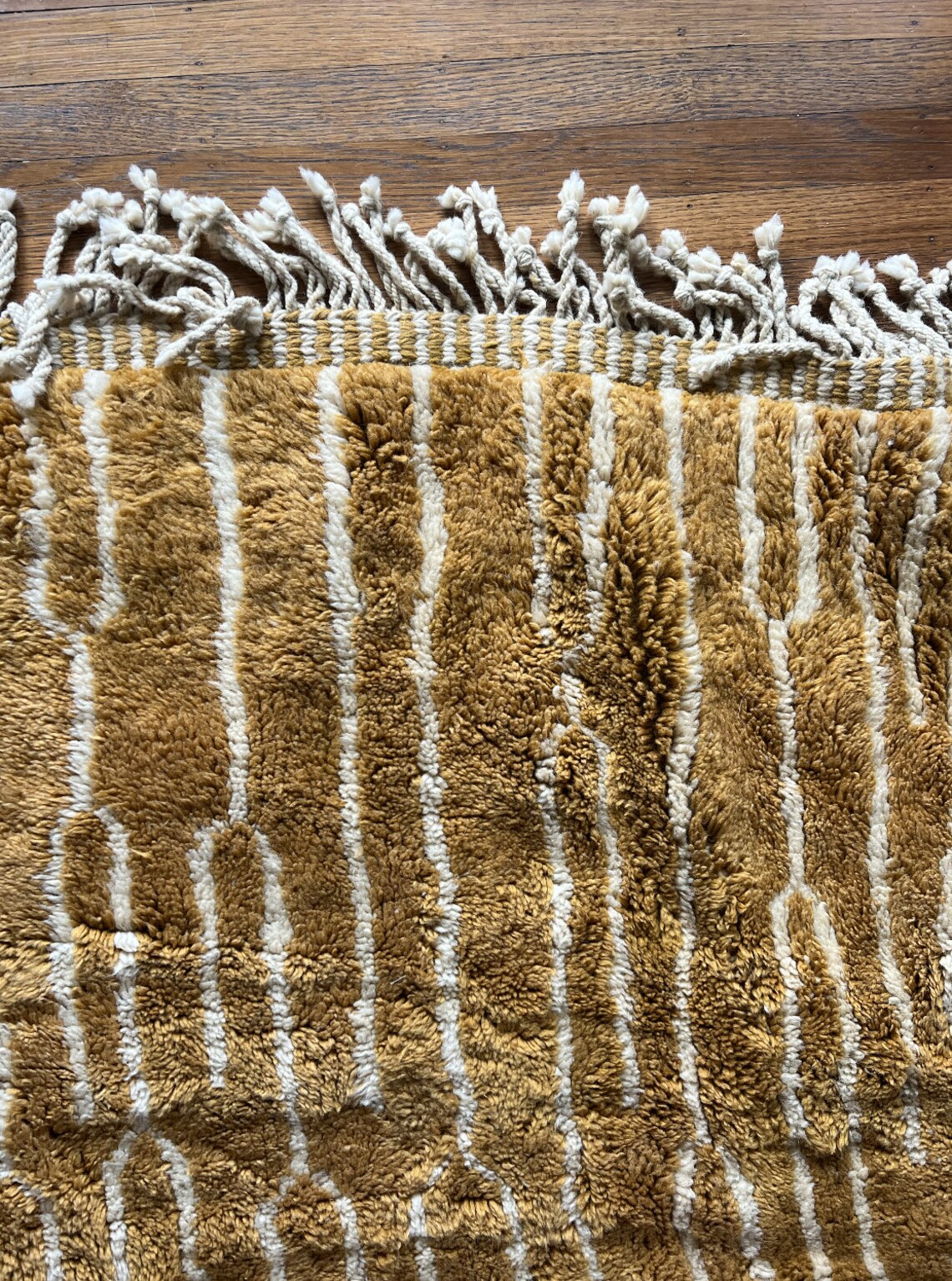 Beni Ourain Moroccan rug 9'x12' - Sand Brown - Image 4