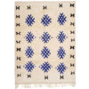 Moroccan Azilal tribal rug blue and black pattern