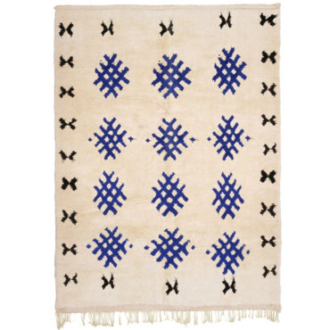 Moroccan Azilal Tribal Rug Blue/Black