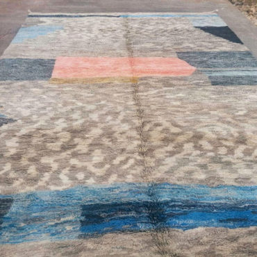 Abstract Handmade Moroccan Wool Area Rug