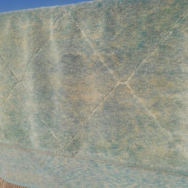 Moroccan light blue rug – Beni Ourain style