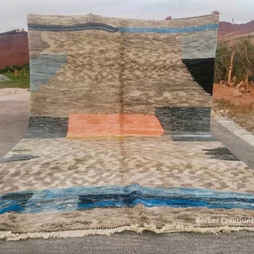 Abstract Handmade Moroccan Wool Area Rug