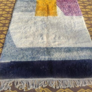 Modern Abstract Wool Rug  – Beni Mrirt style