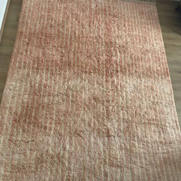 Moroccan Pink Wool Rug 9×12 ft