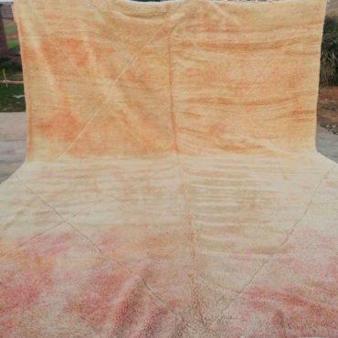 Large Vintage Moroccan Wool Rug Pink/Peach – 12×16 FT