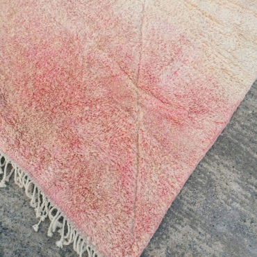 Large Vintage Moroccan Wool Rug Pink/Peach – 12×16 FT
