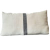 handwoven pillow cover cream and black
