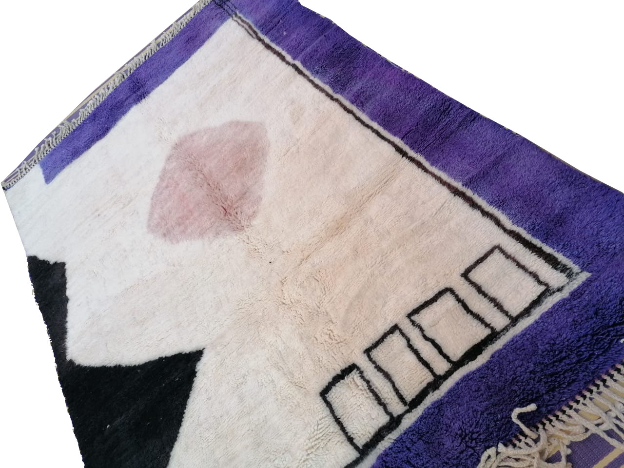 abstract Moroccan handmade rug